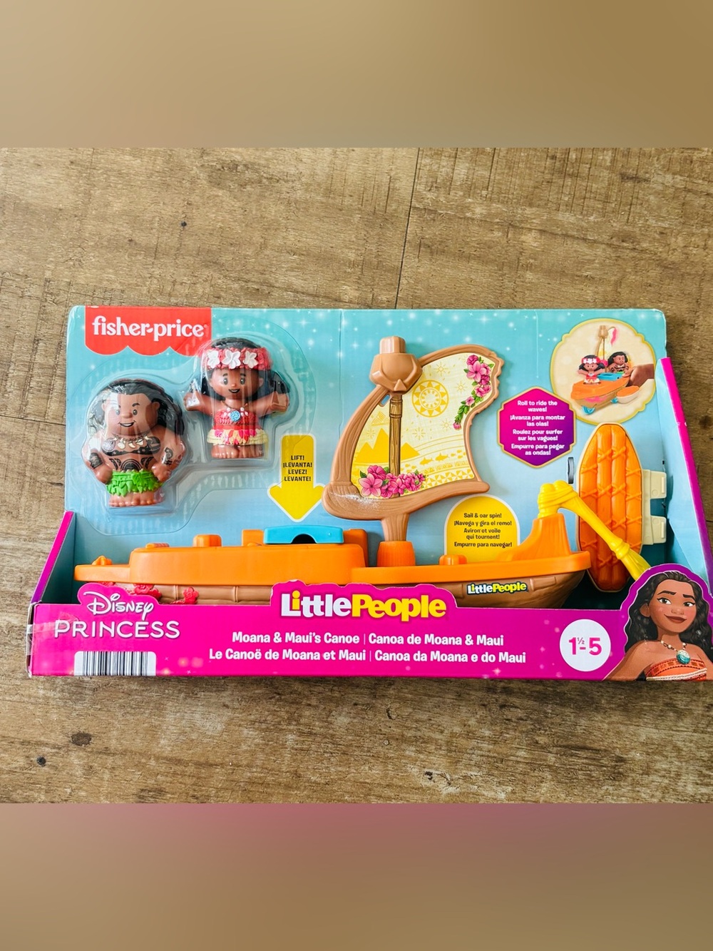 Disney Princess Moana & Maui's Canoe, Fisher-Price Little People